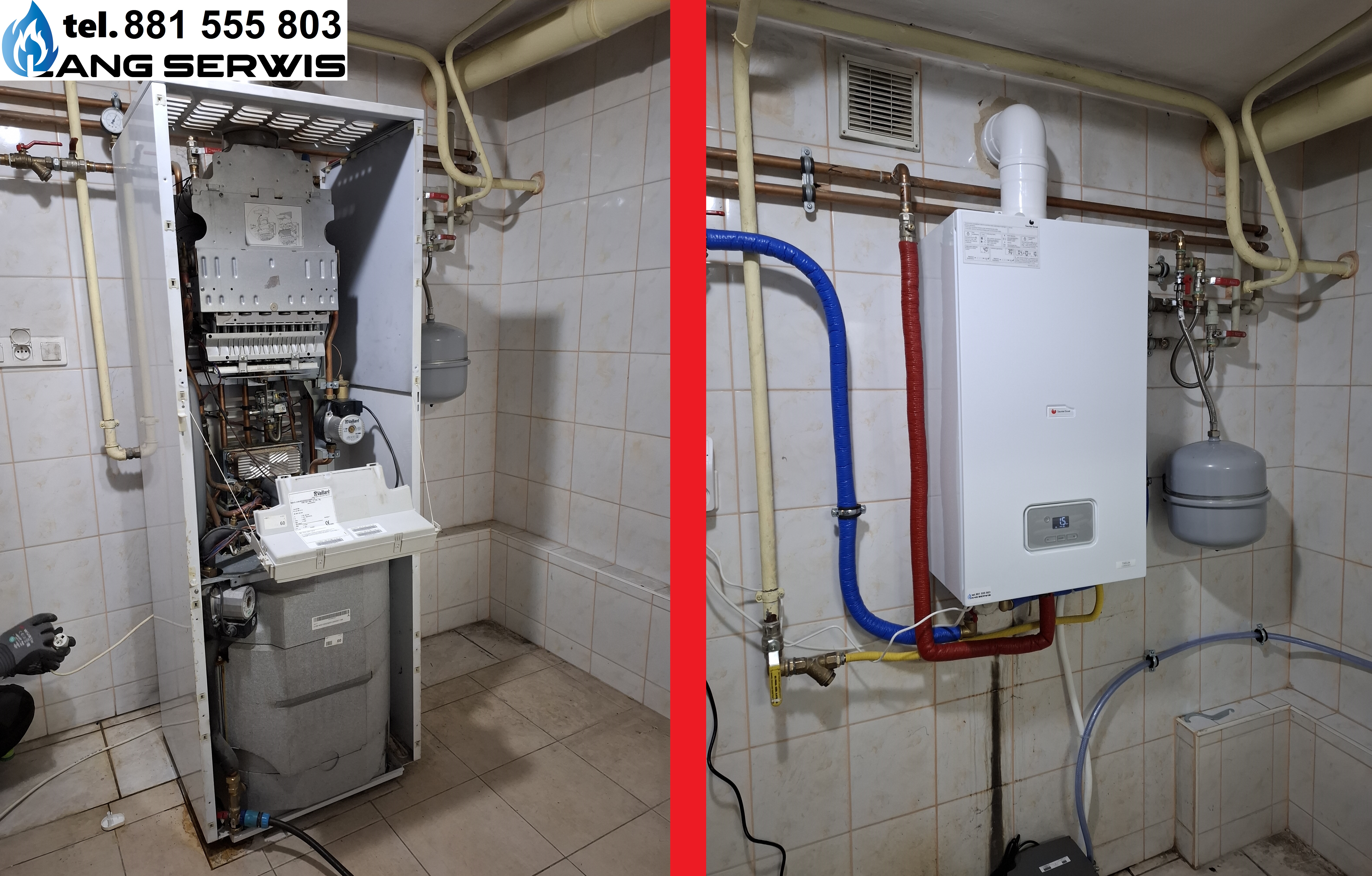 Wymiana kotła stojącego na wiszący